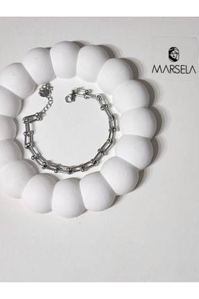 دستبند استیل (فولاد) متالیک زنانه استیل (فولاد) Lujo - کد 881097328