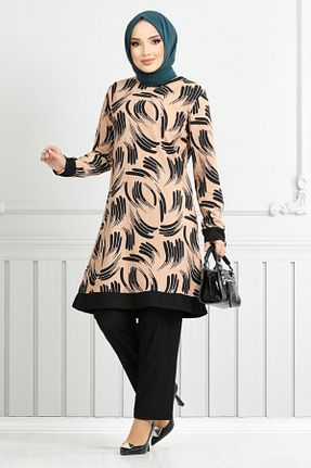 ست بالاتنه و پائین تنه قهوه ای زنانه بافتنی ModaMerve - کد 881116142
