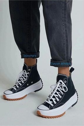 کفش اسنیکر مشکی زنانه بند دار Shoemakers - کد 271349576