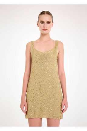 لباس طلائی زنانه تریکو Knitss - کد 881205040
