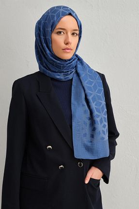 شال آبی زنانه پنبه ای Armine - کد 881202875