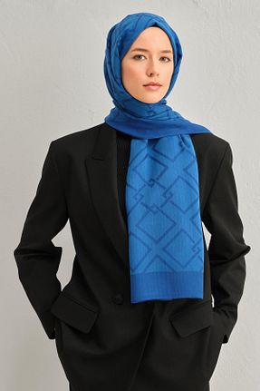 شال سرمه ای زنانه پنبه ای Armine - کد 891441456