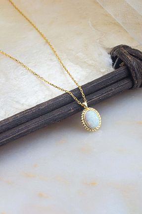 گردنبند نقره طلائی زنانه 925 عیار Else Silver - کد 866668291