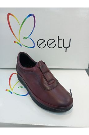 کفش کلاسیک زرشکی زنانه چرم خالص Beety - کد 881219148