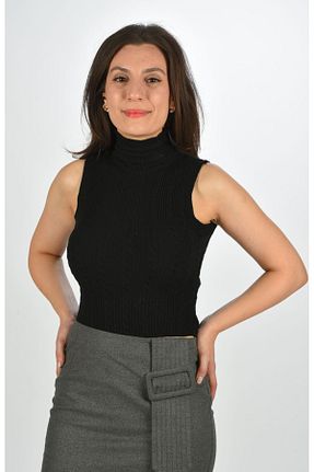 پلیور مشکی زنانه ساده Butik - کد 881216549