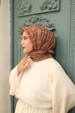 دستمال گردن قهوه ای زنانه Gold Garden - کد 881225666