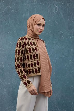 شال قهوه ای زنانه İpekhan - کد 881262682