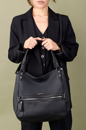 کیف پستچی مشکی زنانه چرم مصنوعی Getcho - کد 881266846