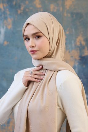 شال قهوه ای زنانه İpekhan - کد 881262397