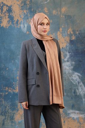 شال قهوه ای زنانه İpekhan - کد 881262576