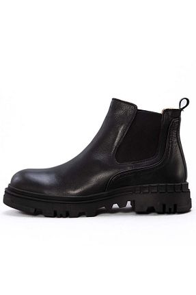 بوت / نیم بوت مشکی مردانه چرم خالص Gusse - کد 881270059