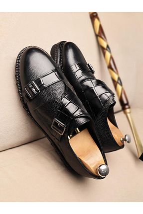 کفش کلاسیک مشکی مردانه چرم خالص İBAY - کد 881282783