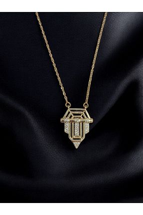 گردنبند استیل ( فولاد ) طلائی زنانه استیل (فولاد) G&M Gift Shop - کد 878969021