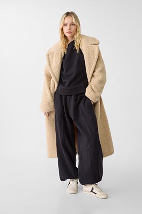 شلوار مشکی زنانه پنبه ای Stradivarius - کد 881298437