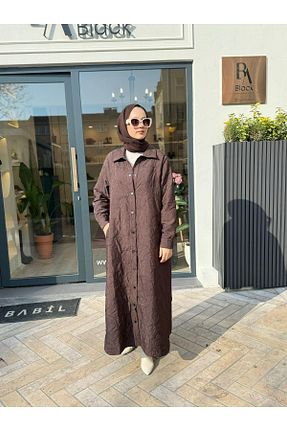 کلاه و ابایا قهوه ای زنانه پنبه پلی استر Invee - کد 881298312