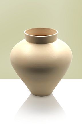 گلدان بژ سرامیک CeramicArtDecor - کد 808923127