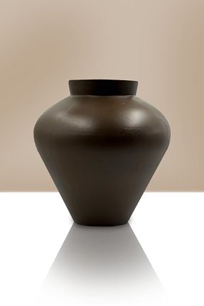 گلدان قهوه ای سرامیک CeramicArtDecor - کد 808922669