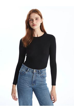 بادی مشکی زنانه یقه دوچرخه LC Waikiki - کد 881307990
