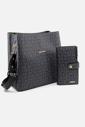کیف دوشی مشکی زنانه چرم مصنوعی Just Polo - کد 881347425