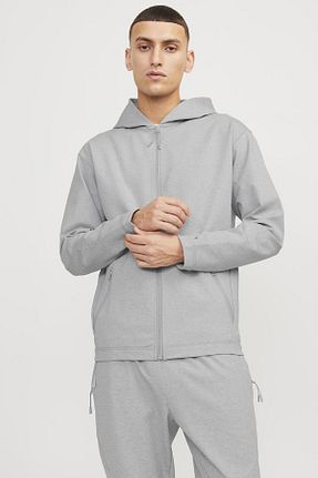 سوئیشرت طوسی مردانه ساده Jack & Jones - کد 883462400