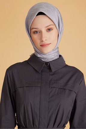 روسری طوسی پنبه ای Belli - کد 881328992
