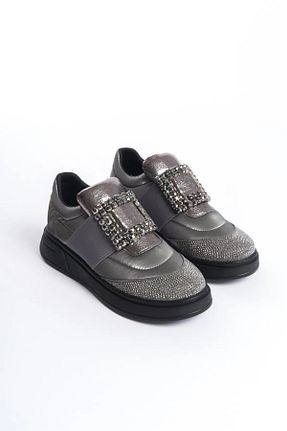 کفش اسنیکر طوسی زنانه بند دار Shoemakers - کد 881327389