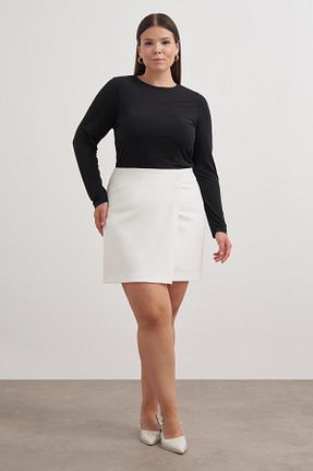دامن سایز بزرگ سفید زنانه Relaxed Myline - کد 881358888
