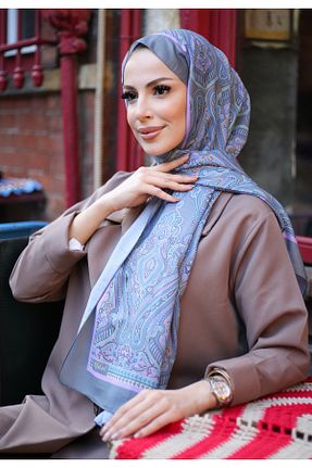 شال طوسی زنانه Poly Twill efdal şal eşarp - کد 848186869
