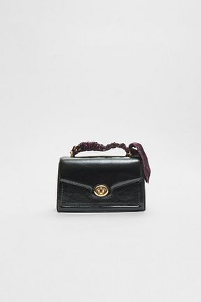 کیف دوشی مشکی زنانه پلی اورتان Stradivarius - کد 881369094