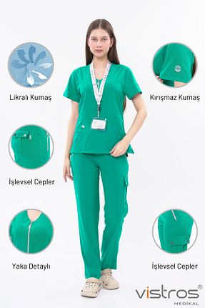 لباس کار سبز Vistros Medikal - کد 868555117
