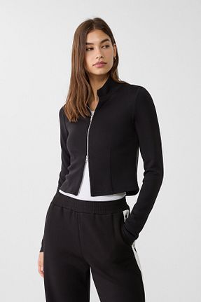رویه مشکی زنانه پنبه ای Stradivarius - کد 881379227