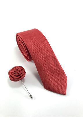 کراوات قرمز مردانه میکروفیبر PİERRONİ - کد 58669017
