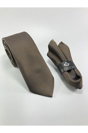 کراوات زرد مردانه میکروفیبر PİERRONİ - کد 57633743