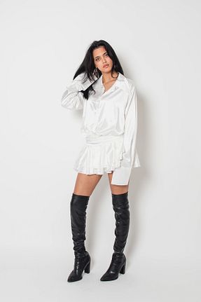 لباس سفید زنانه بافتنی Bak Moda - کد 868018492