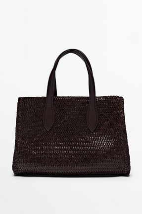 کیف دوشی قهوه ای زنانه چرم خالص Massimo Dutti - کد 881380973