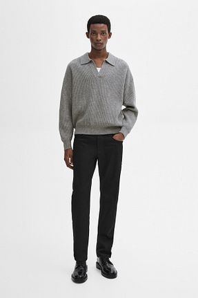 شلوار جین مشکی مردانه پاچه لوله تفنگی Massimo Dutti - کد 874985994