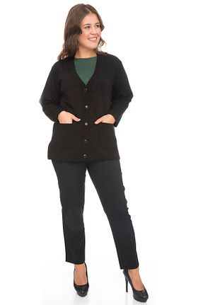 رویه سایز بزرگ مشکی زنانه اکریلیک Uludağ Triko - کد 31169325