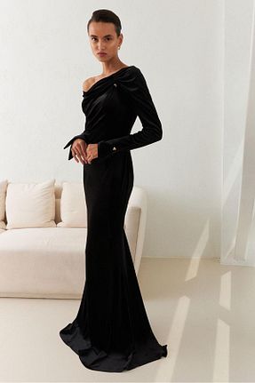 لباس مجلسی و فارغ التحصیلی مشکی زنانه %100 پنبه Setre - کد 881419350