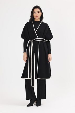 پانچو مشکی زنانه اکریلیک Uludağ Triko - کد 881403609