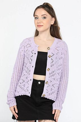 رویه بنفش زنانه اکریلیک GÜLSELİ - کد 833288762