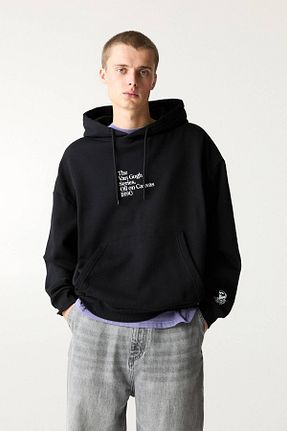 سوئیشرت مشکی مردانه چاپی Pull & Bear - کد 881439054