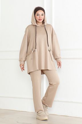 ست بالاتنه و پائین تنه نباتی زنانه بافتنی KADEEM - کد 881688479