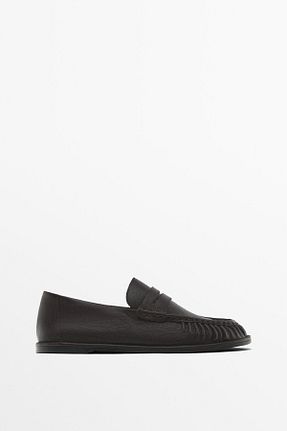 کفش کژوال قهوه ای زنانه چرم خالص Massimo Dutti - کد 881443729