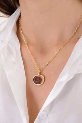 گردنبند نقره زرد زنانه 925 عیار Ricco Jewellery - کد 881460847