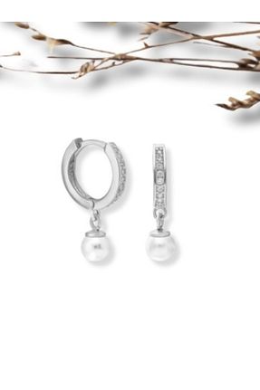 گوشواره مروارید سفید bymissmücevherat - کد 881507995