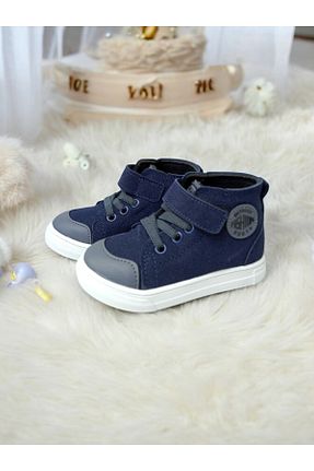 بوت / نیم بوت سرمه ای بچه گانه چرم مصنوعی PATİK BEBE - کد 881545146