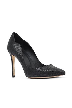 کفش پاشنه بلند کلاسیک مشکی زنانه چرم Bueno Shoes - کد 881633815