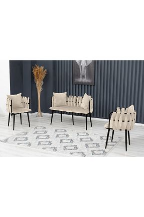 ست مبلمان چای خوری بژ Rozexi - کد 872088635