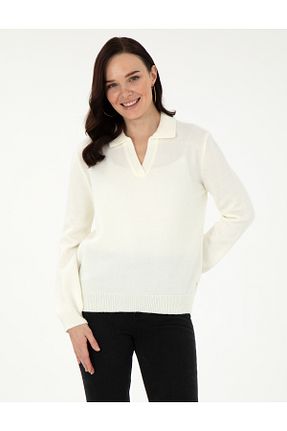 پلیور بژ زنانه ساده Pierre Cardin - کد 881655777