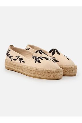کفش اسپادریل نباتی زنانه چرم خالص Su Espadril - کد 104838766